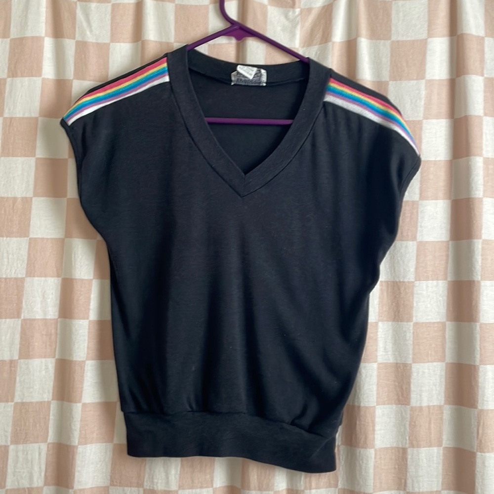 Vintage rainbow crop top